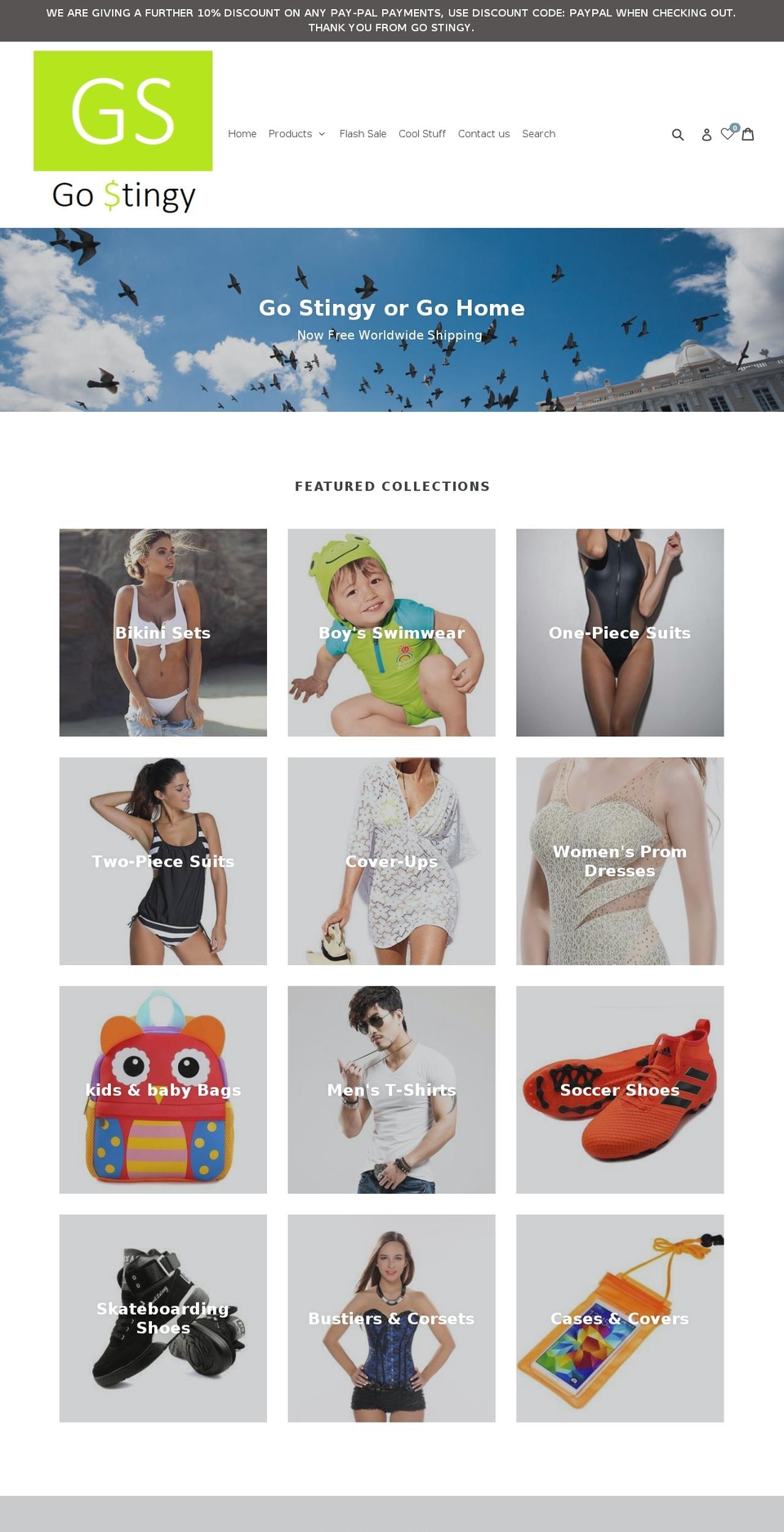 gostingy.com — Shopify storefront screenshot