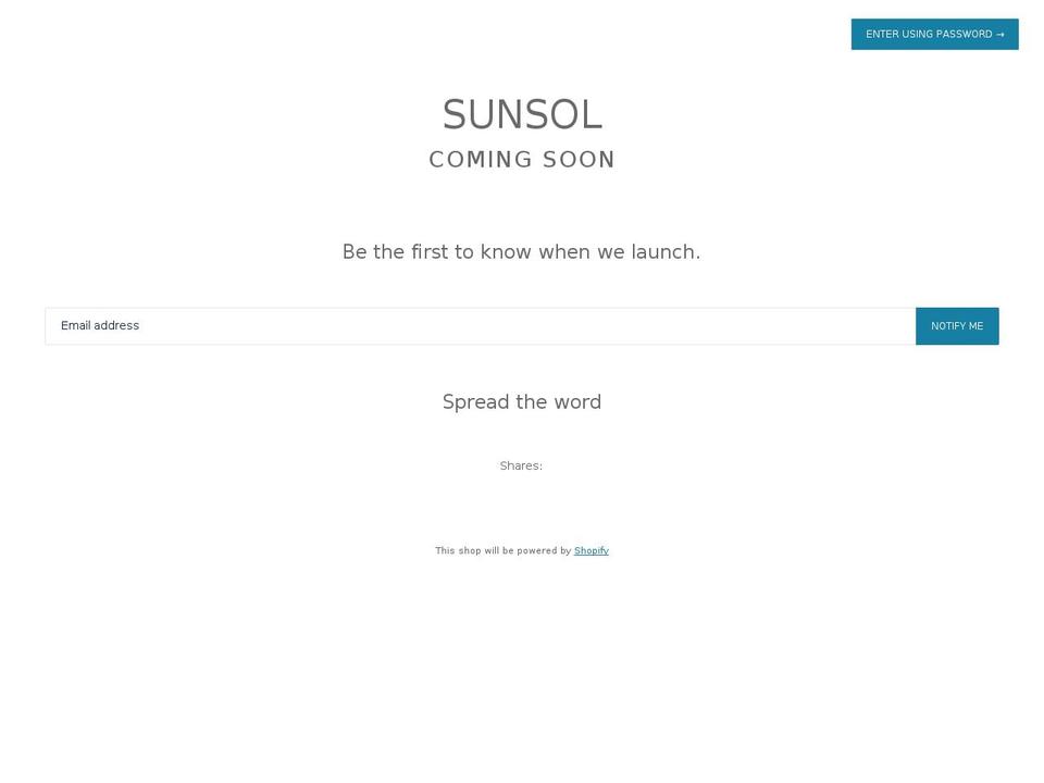 gosunsol.com — Shopify storefront screenshot
