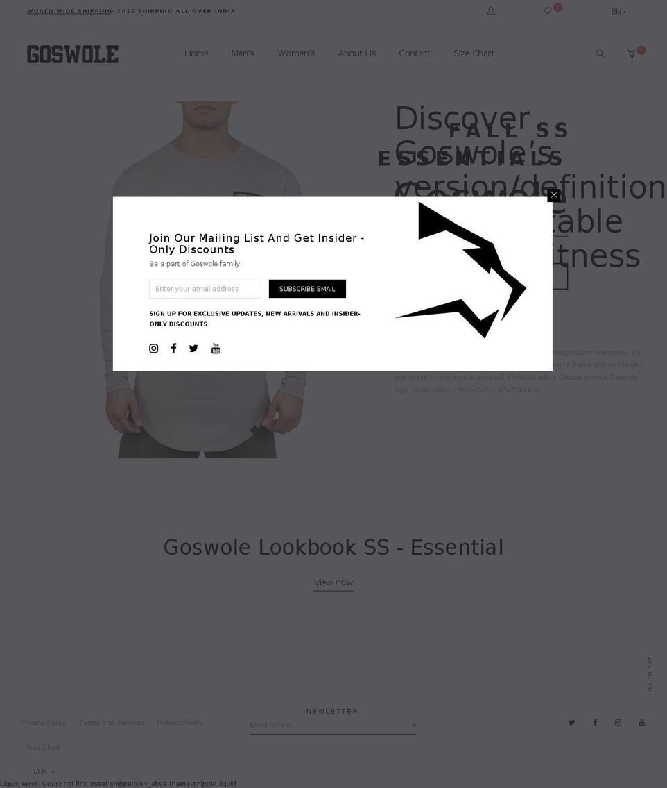 cosre-home-clean Shopify theme site example goswole.net