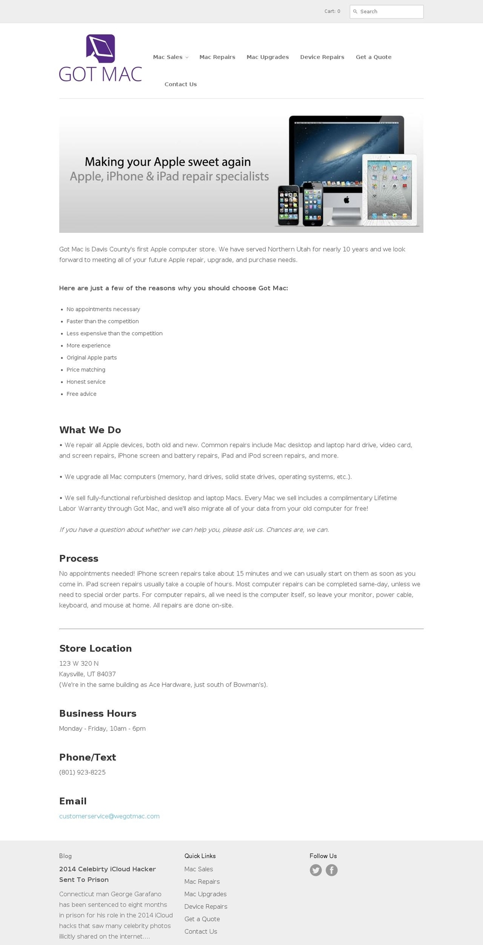 got-mac.com — Shopify storefront screenshot