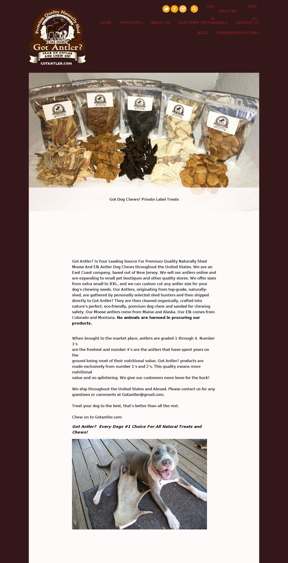 gotantler.com shopify website screenshot