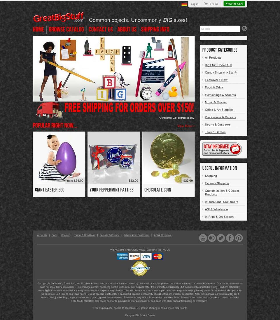 Javascript Playroom with updated customization Shopify theme site example gotbigstuff.com