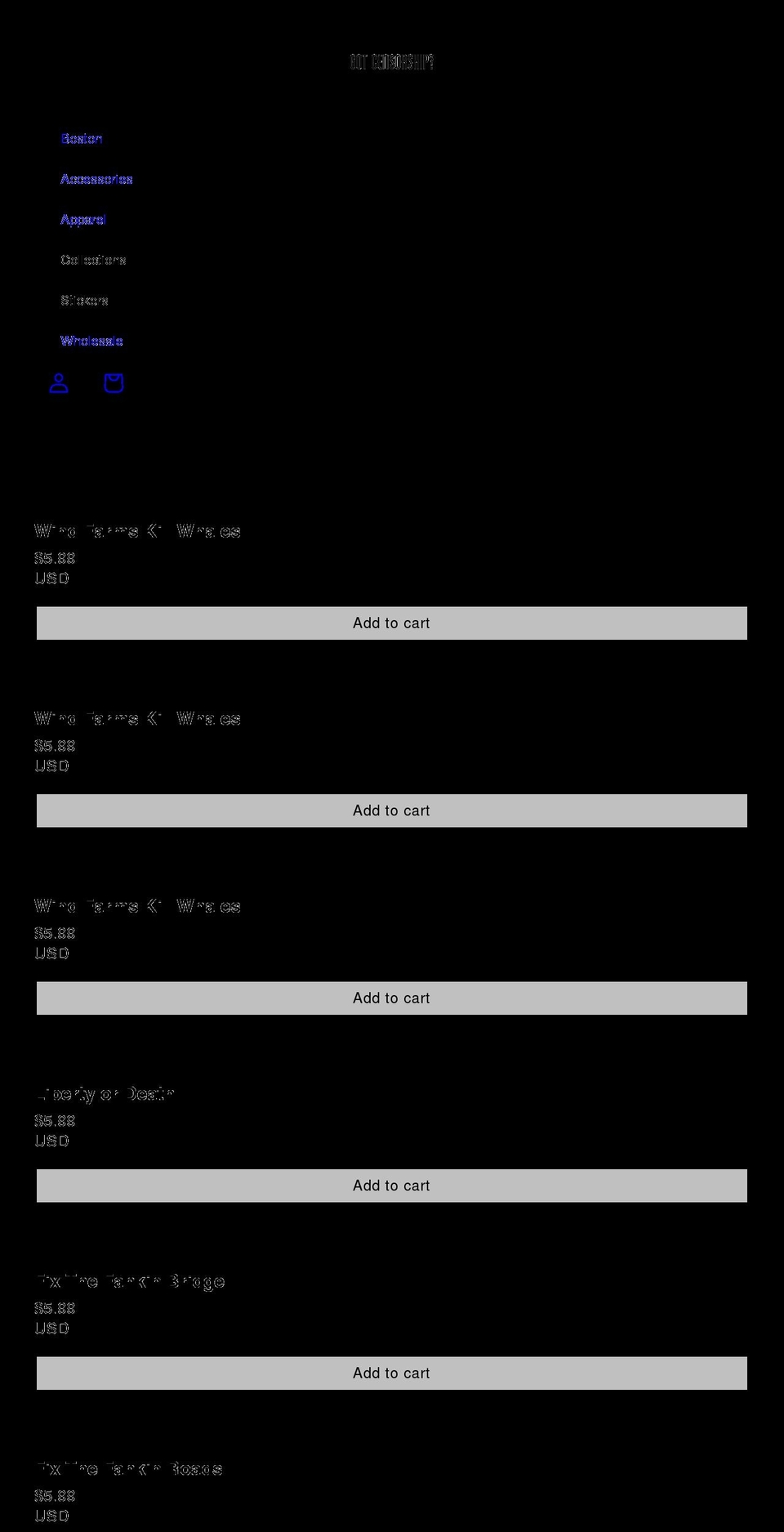gotcensorship.com shopify website screenshot