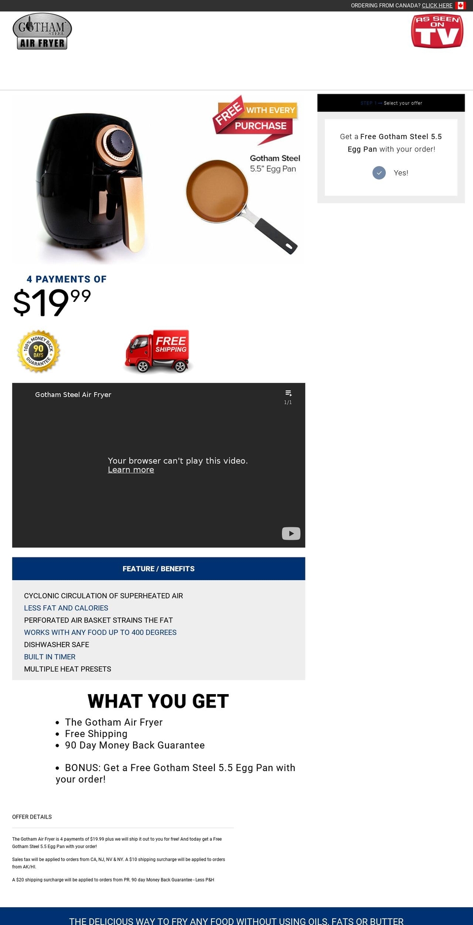 Gotham Airfry - Version 4 Shopify theme site example gothamairfry.com