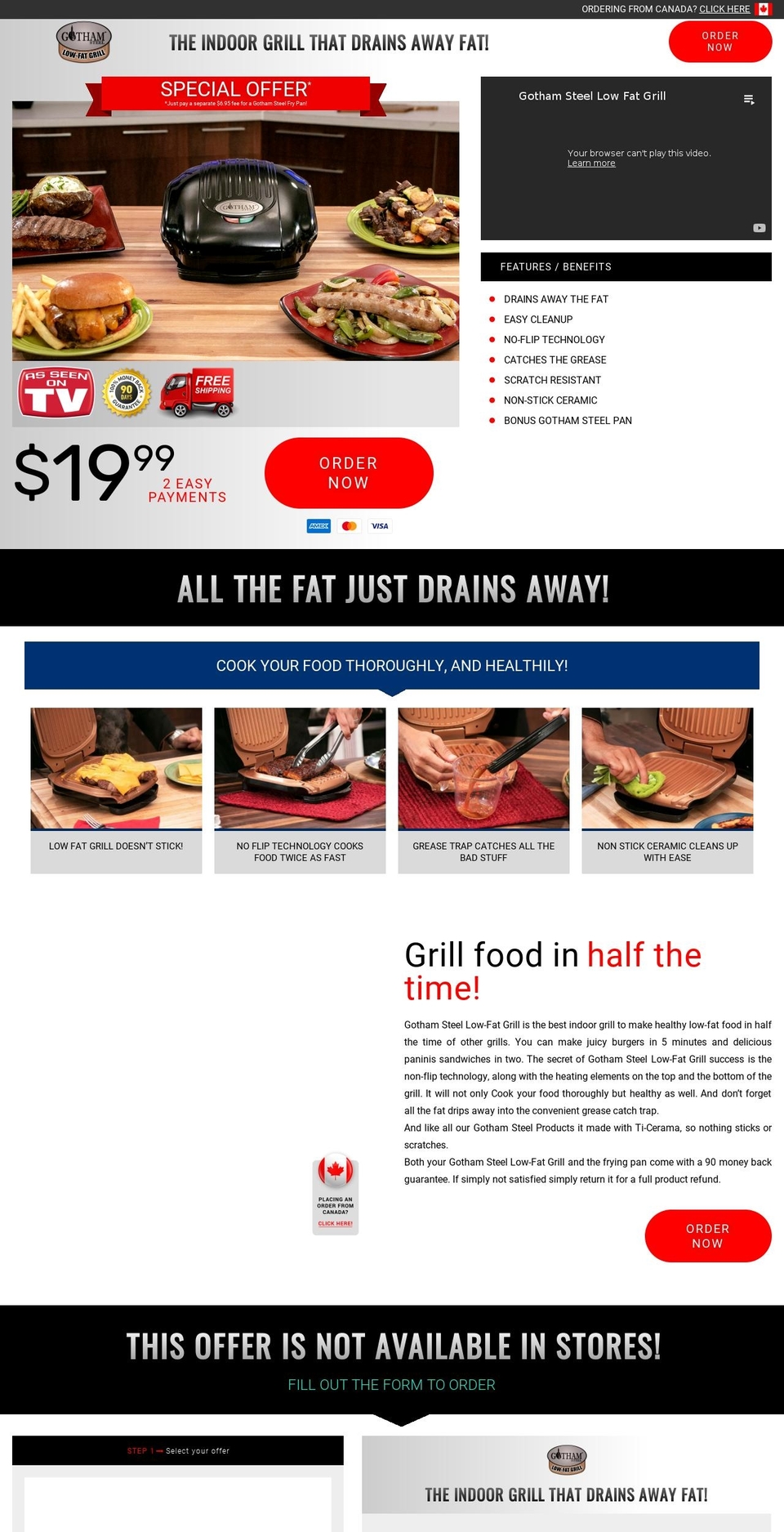 gothamlowfatgrill.com — Shopify storefront screenshot