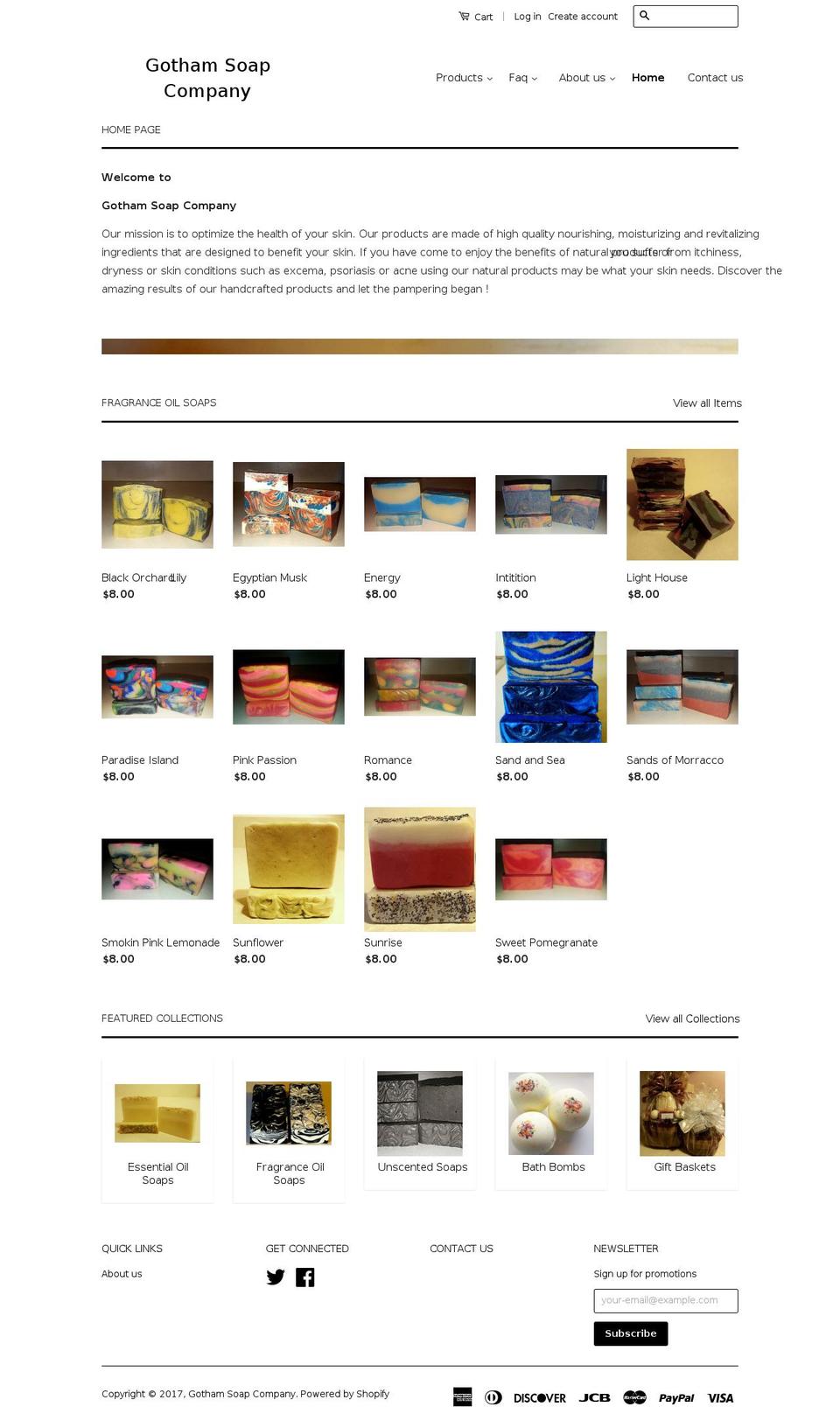 gothamsoapcompany.com shopify website screenshot