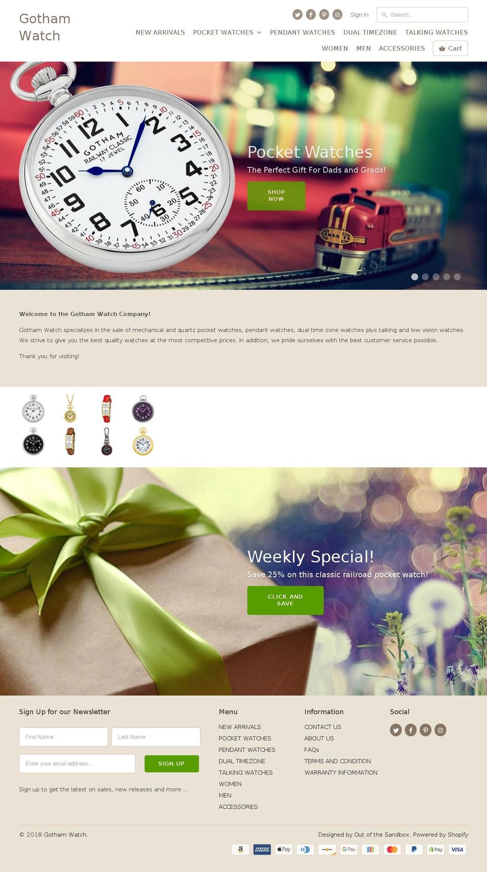 gothamwatches.org shopify website screenshot