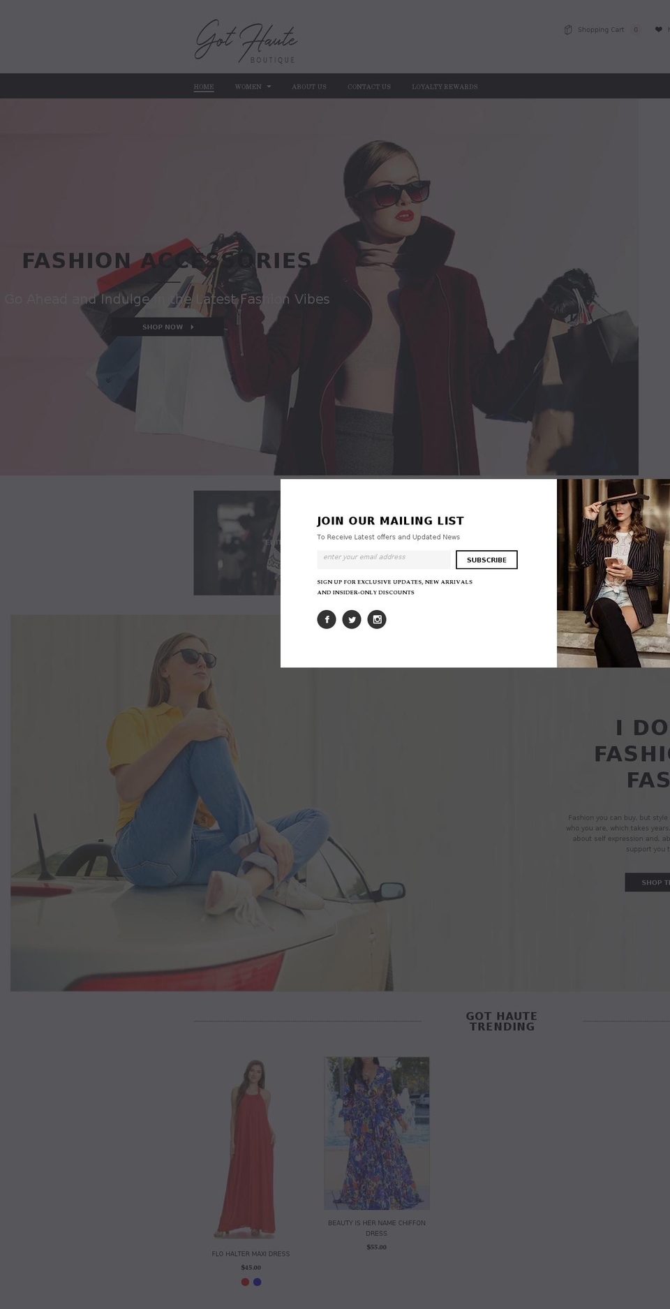 gothaute.com — Shopify storefront screenshot
