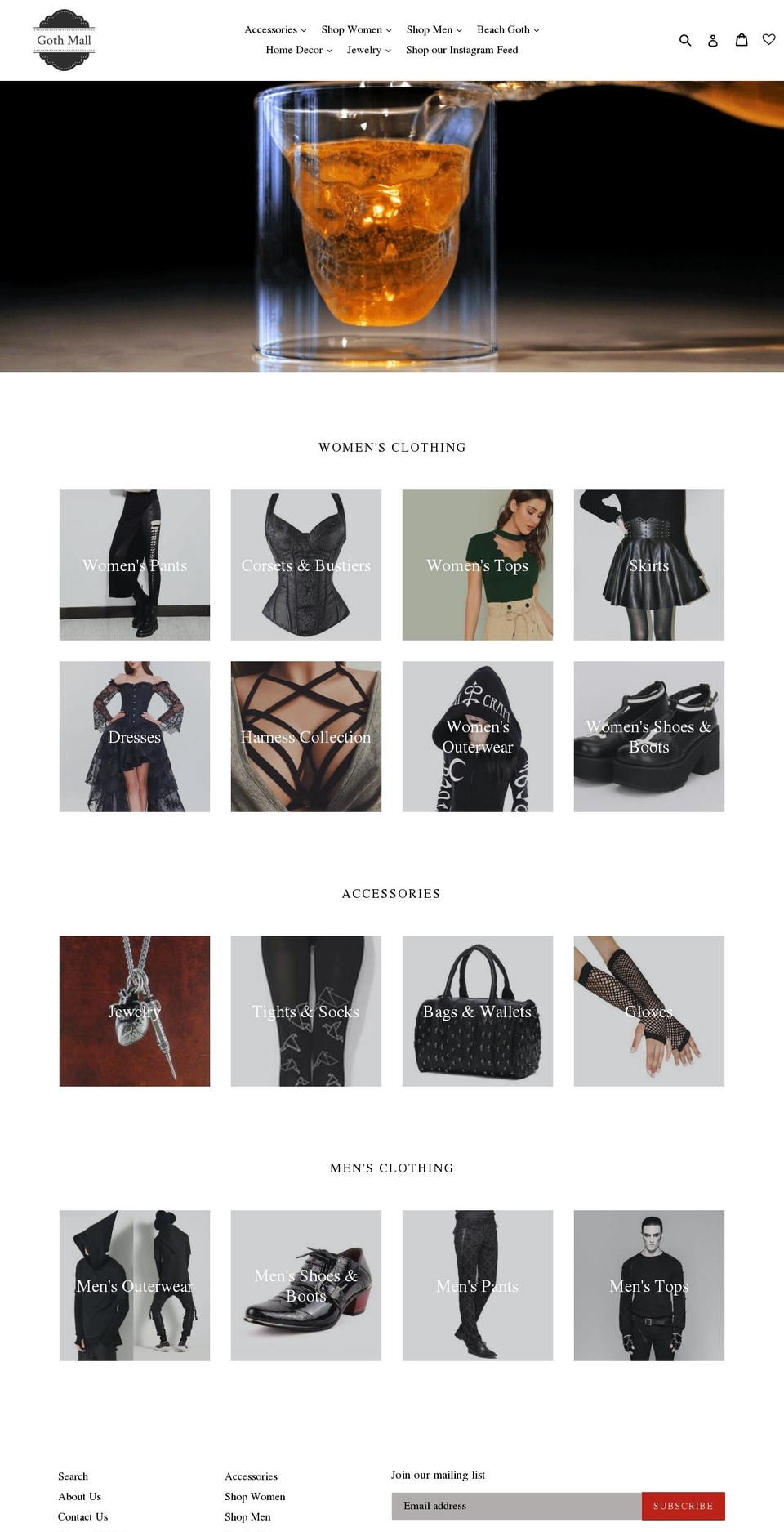 gothmall.com shopify website screenshot