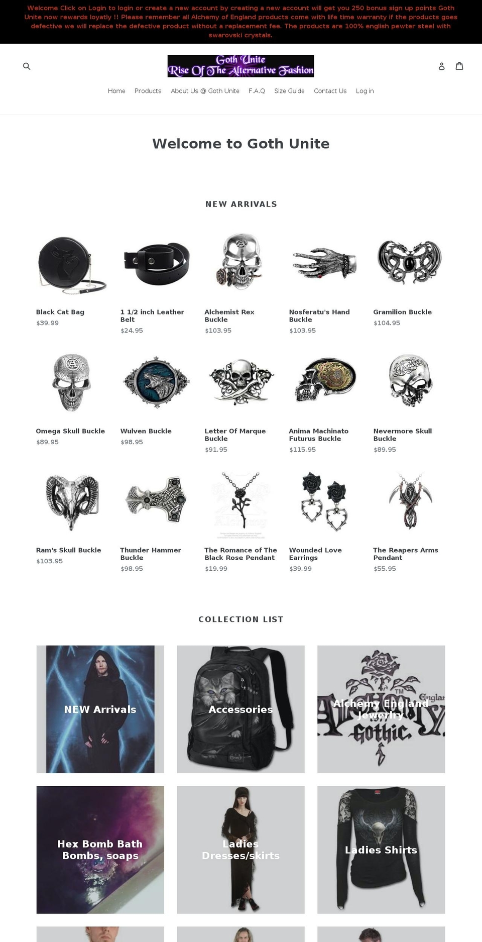 gothunite.com shopify website screenshot