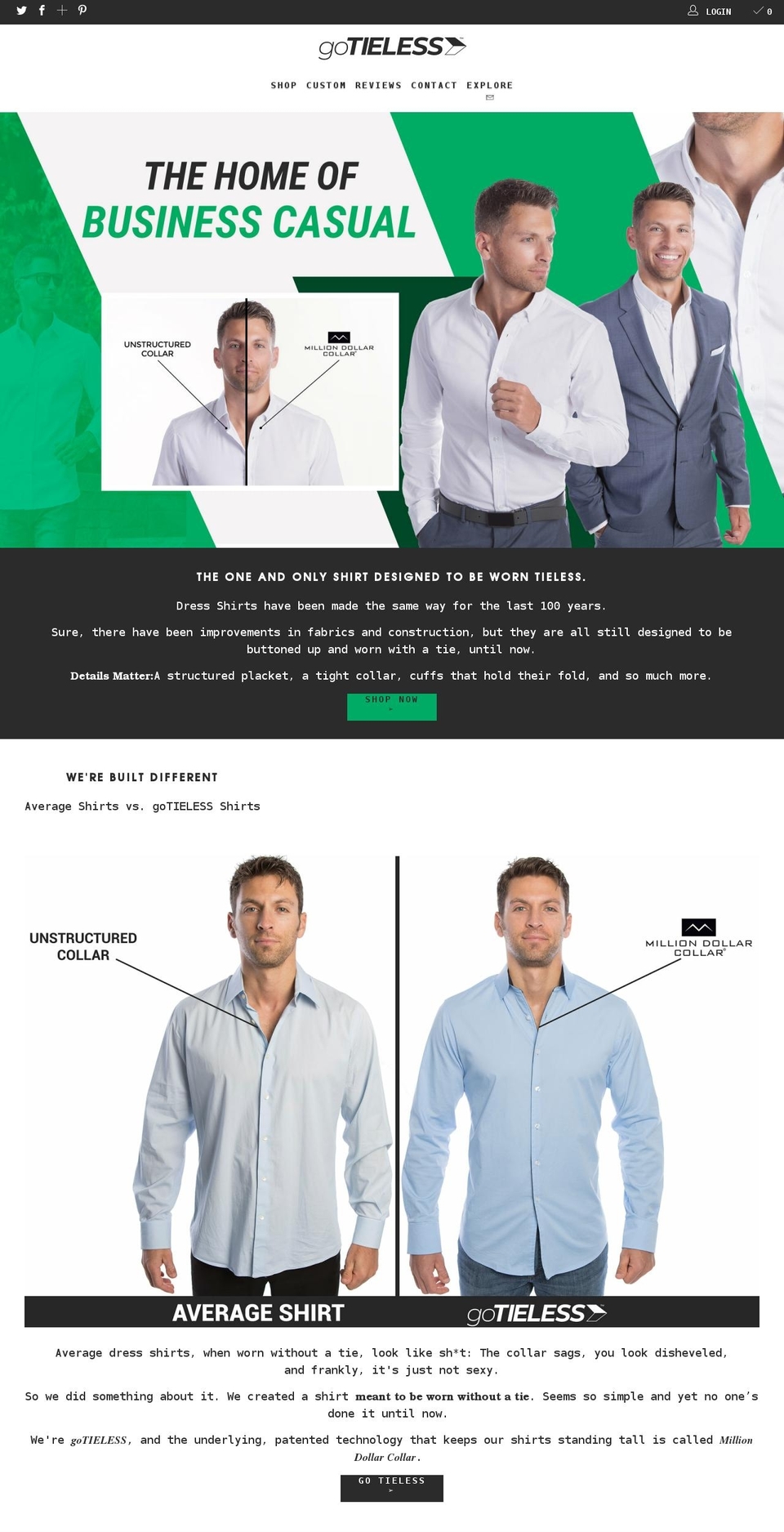gotieless.com shopify website screenshot