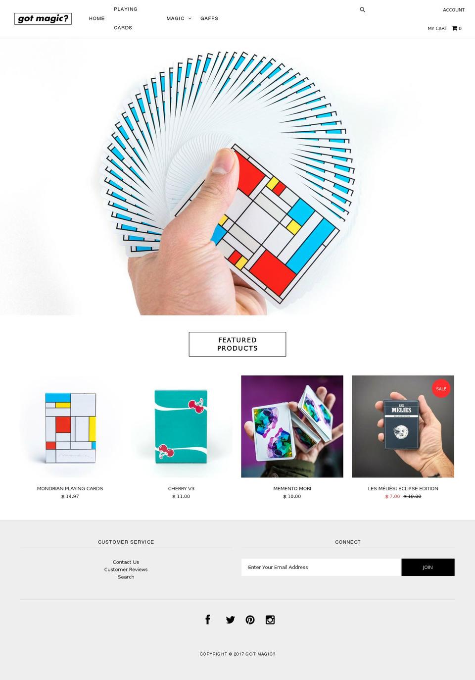 gotmagicshop.com shopify website screenshot
