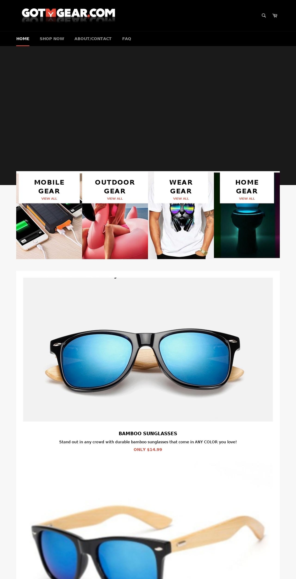 gotmygear.com — Shopify storefront screenshot