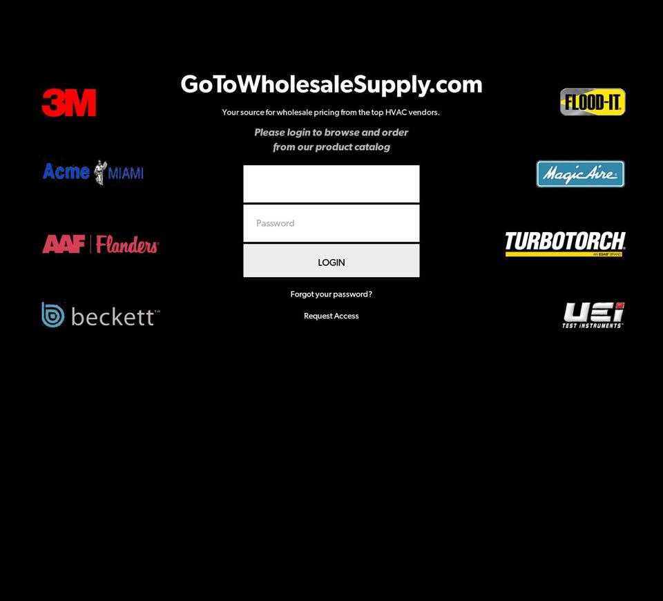 goto Shopify theme site example gotowholesalesupply.com