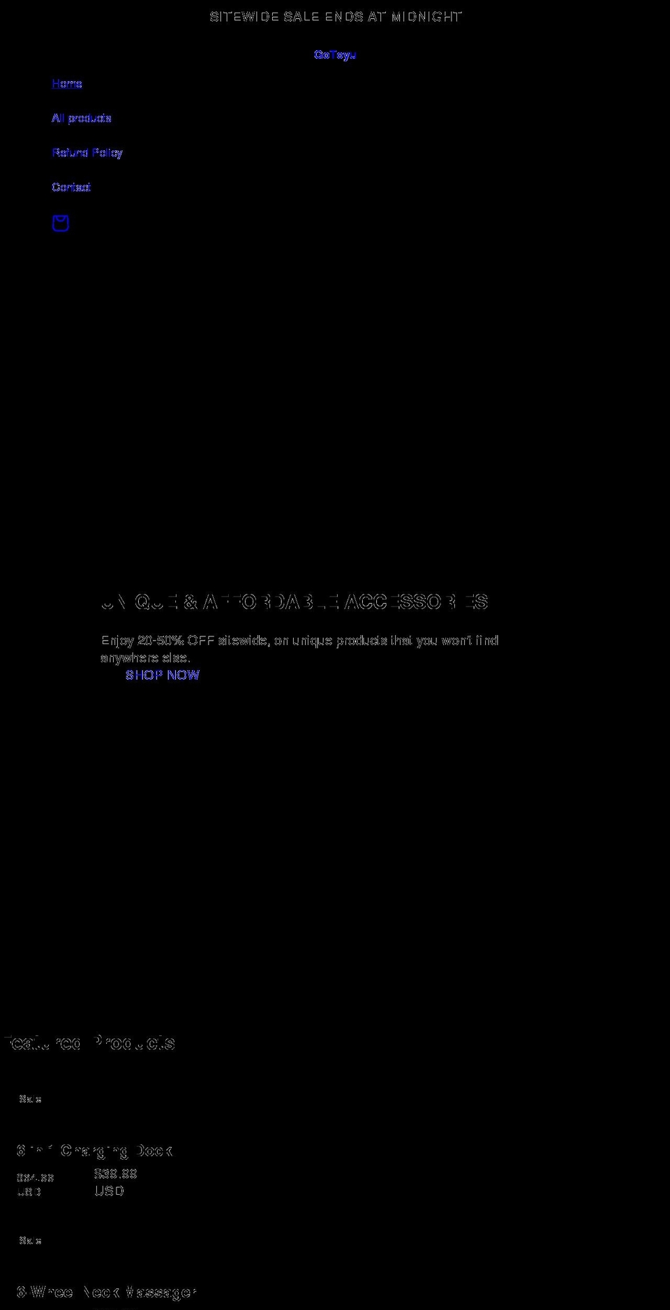 Vexgentheme Shopify theme site example gotoyu.com