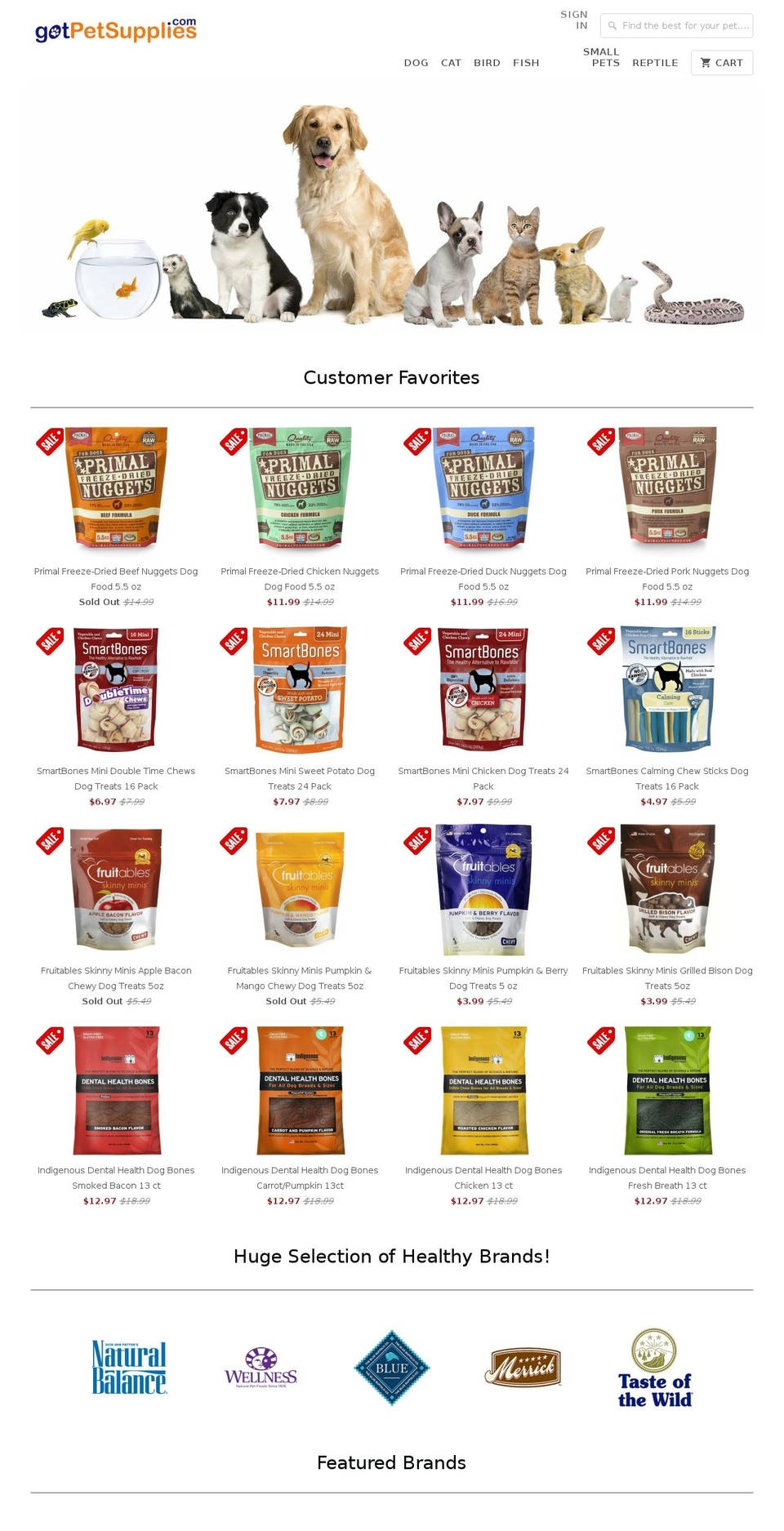 gotpetsupplies.net shopify website screenshot