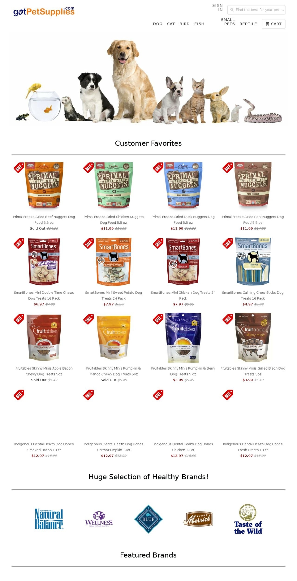 gotpetsupplies.org shopify website screenshot