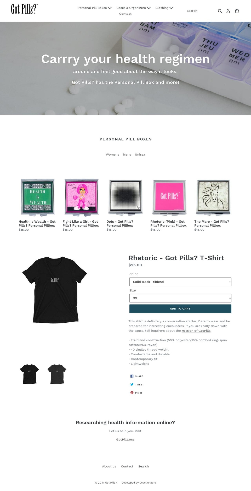 gotpills.ca shopify website screenshot