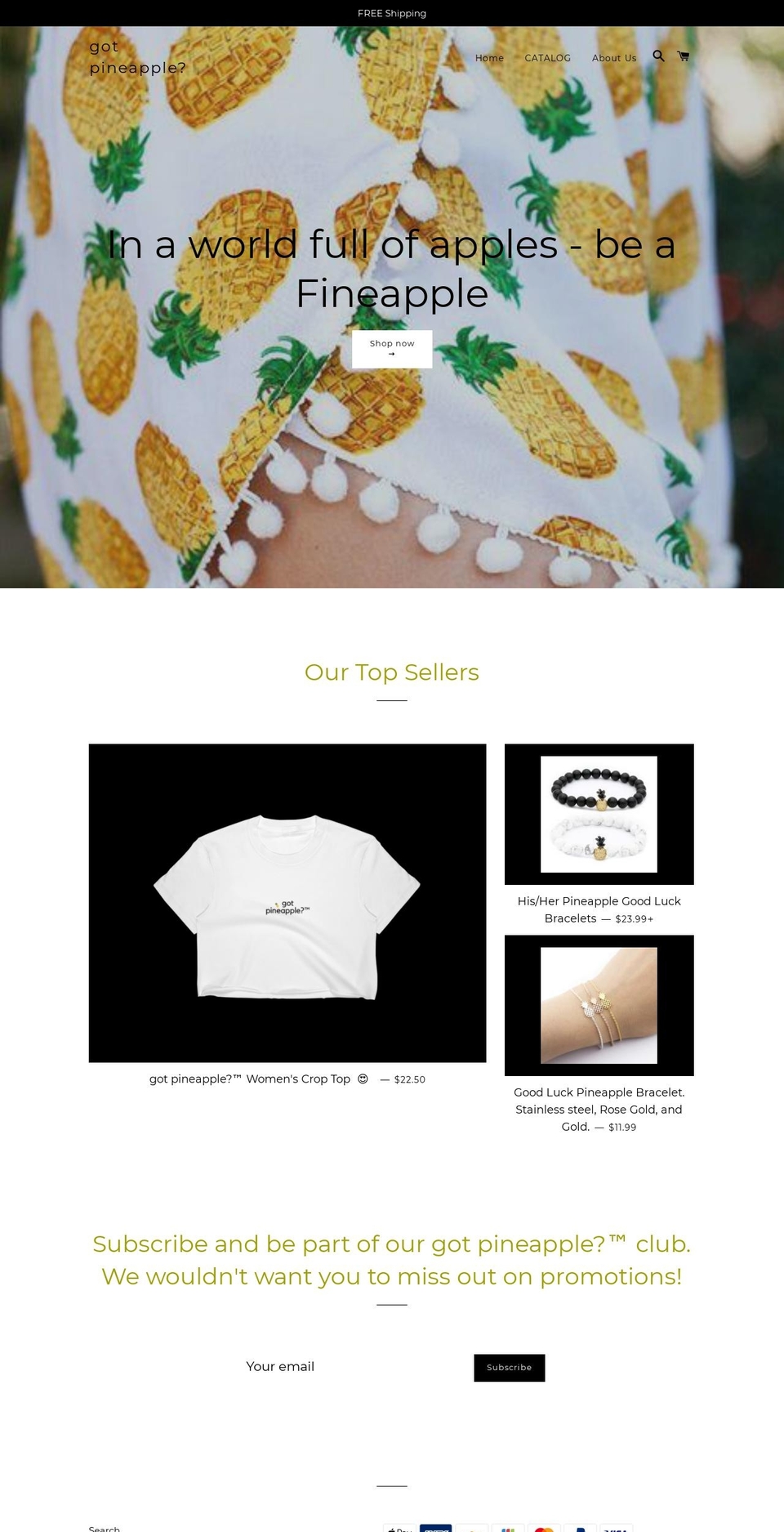 gotpineapple.com — Shopify storefront screenshot