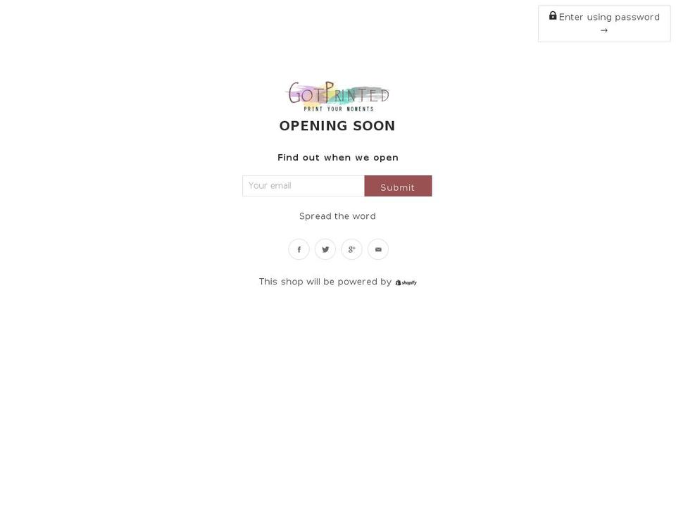gotprinted.com shopify website screenshot