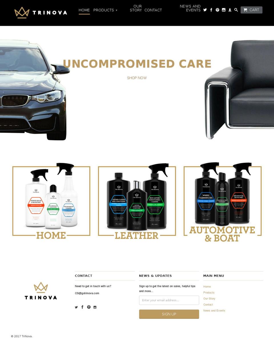 gotrinova.com shopify website screenshot