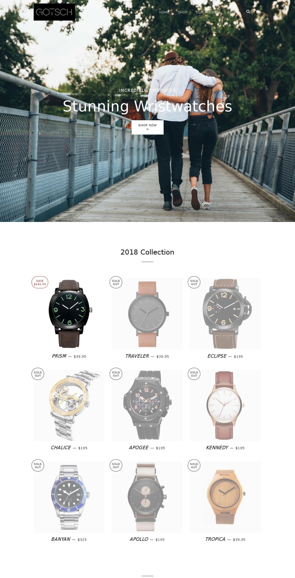gotschwatches.com — Shopify storefront screenshot