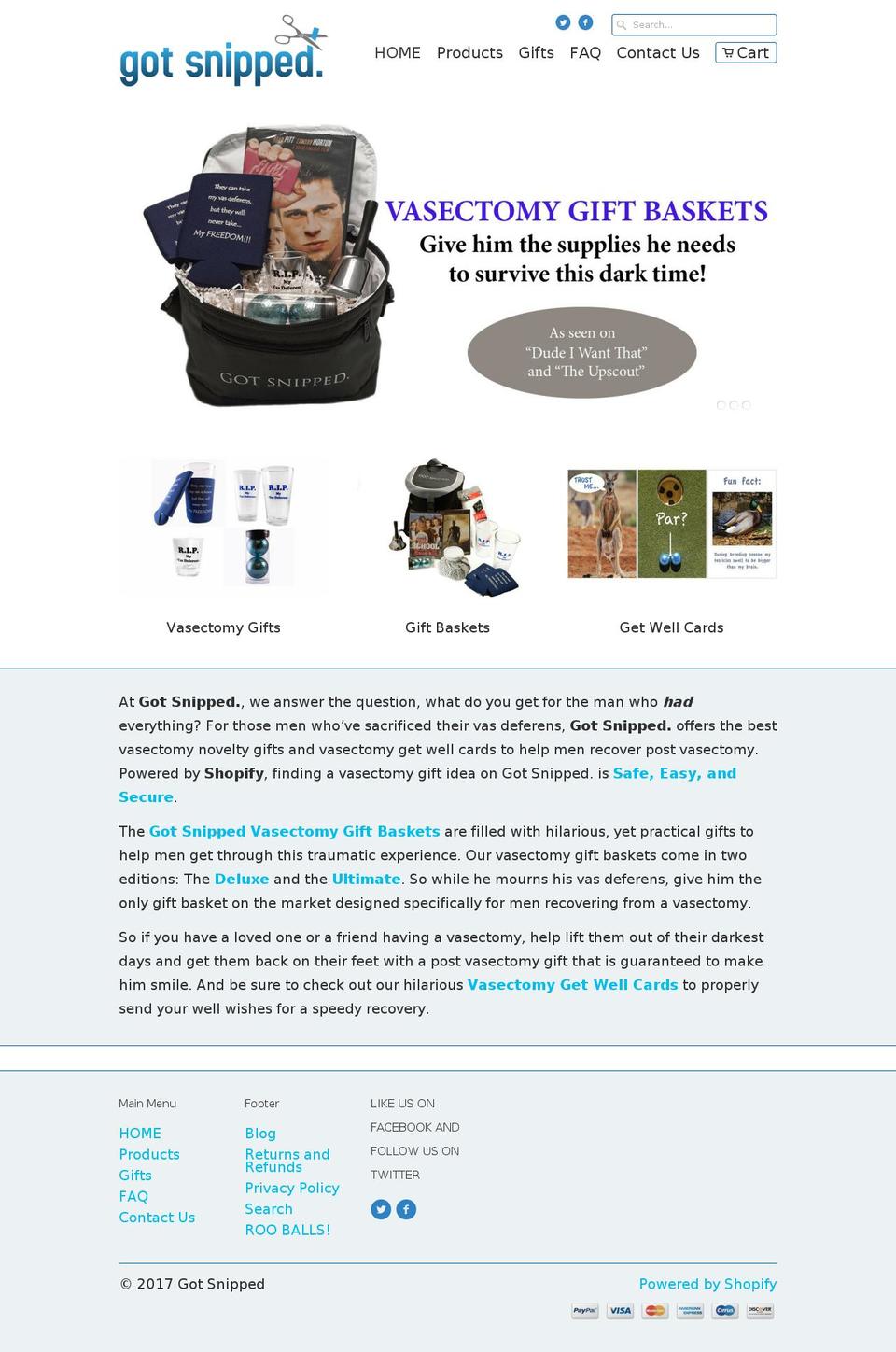 gotsnipped.com shopify website screenshot