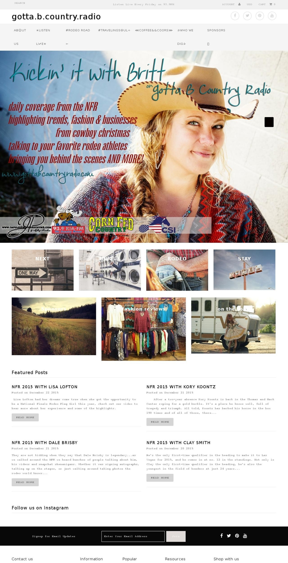 gottabcountryradio.com shopify website screenshot