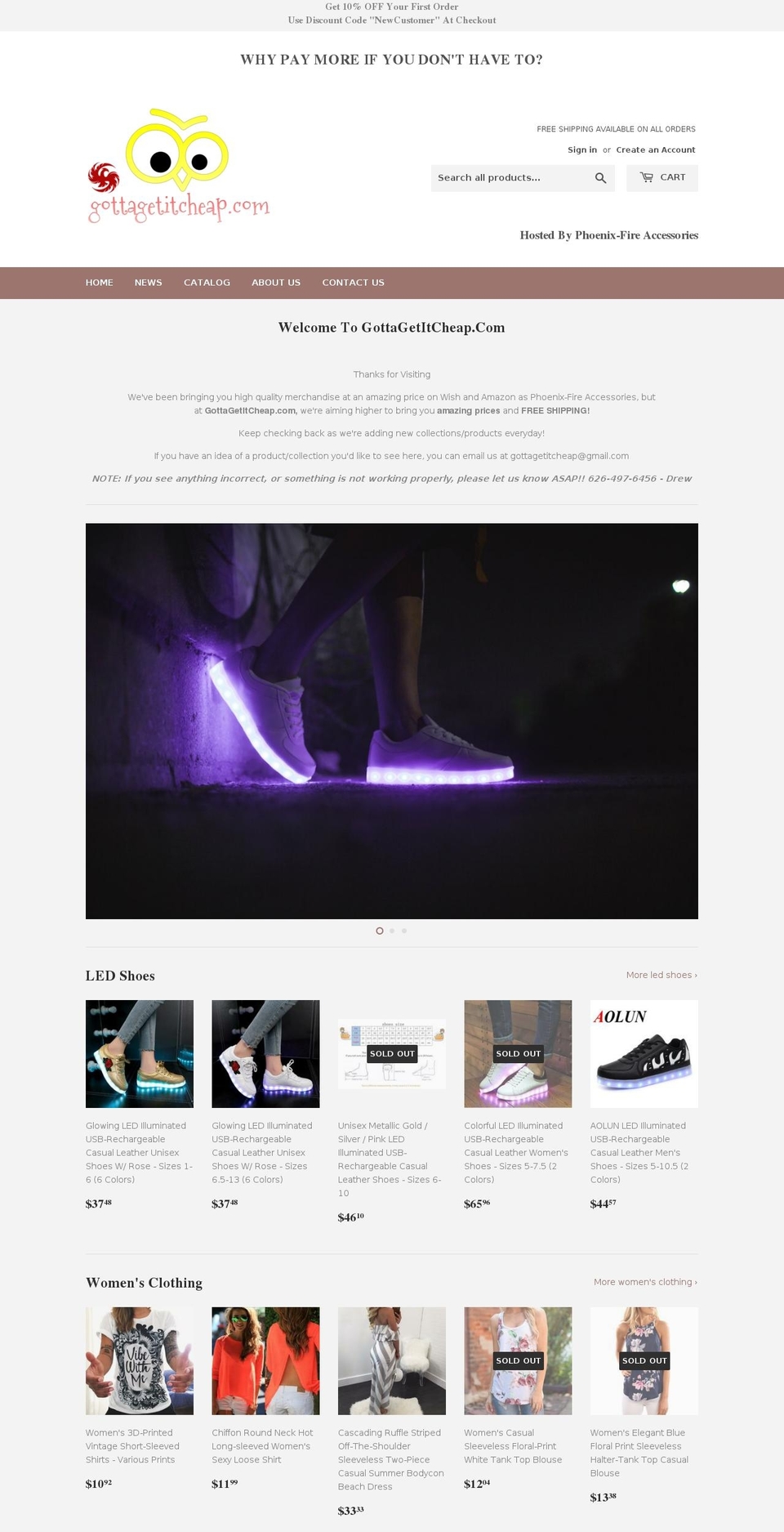gottagetitcheap.com — Shopify storefront screenshot