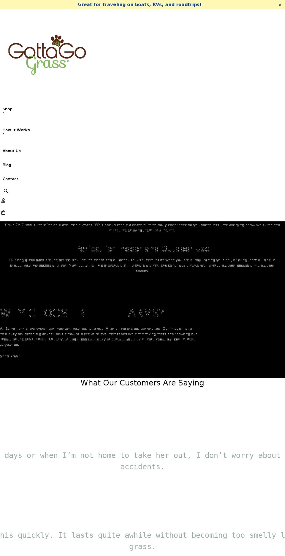 gottagograss.com shopify website screenshot