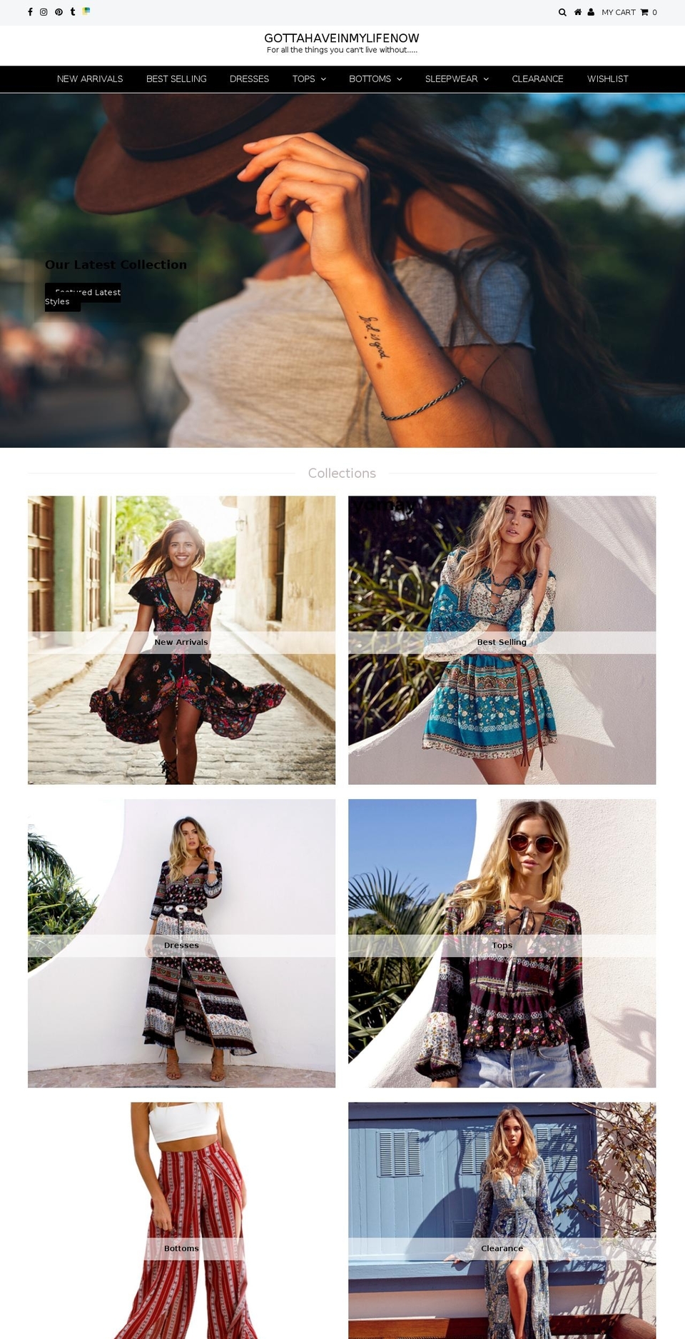 gottahaveinmylifenow.com — Shopify storefront screenshot