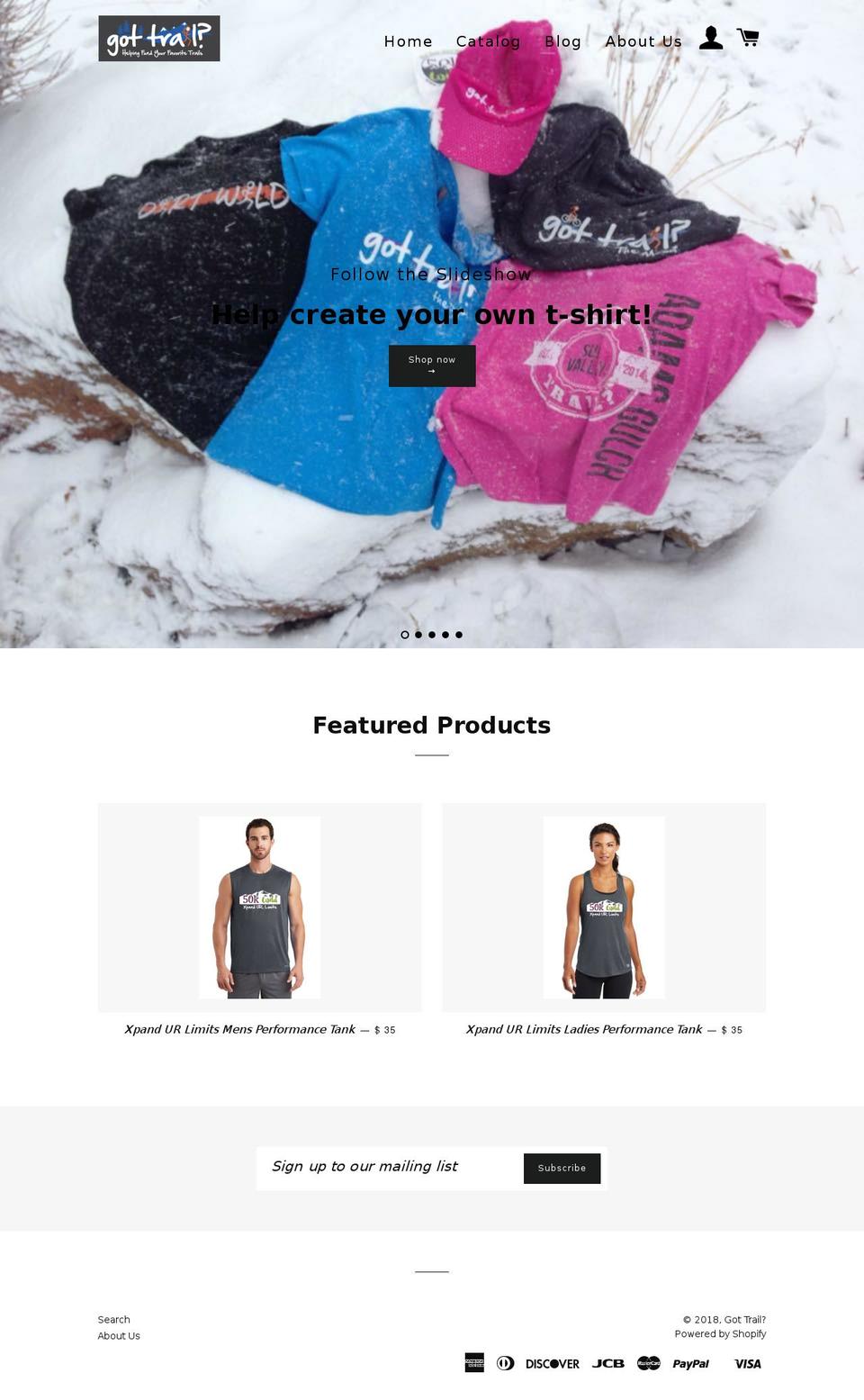 gottrail2.com — Shopify storefront screenshot