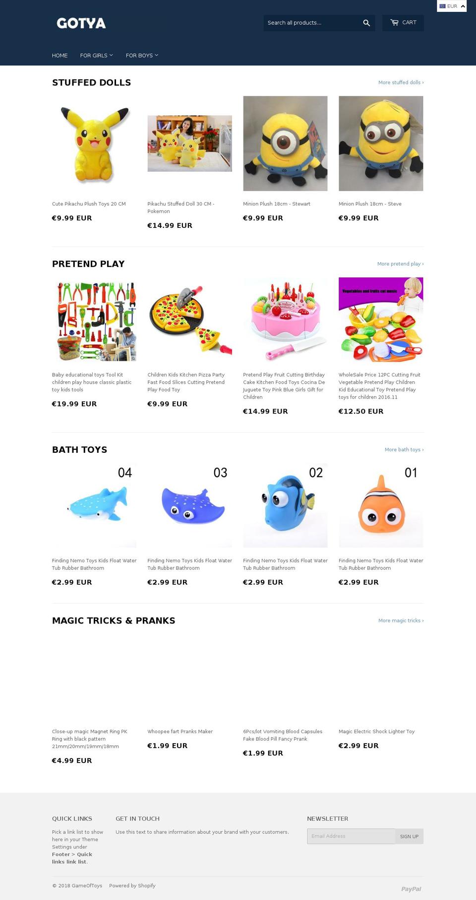 gotya.com shopify website screenshot