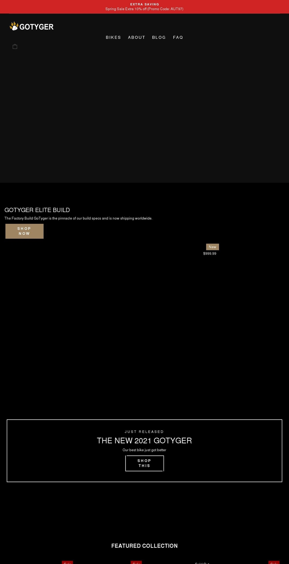 gotyger.com shopify website screenshot