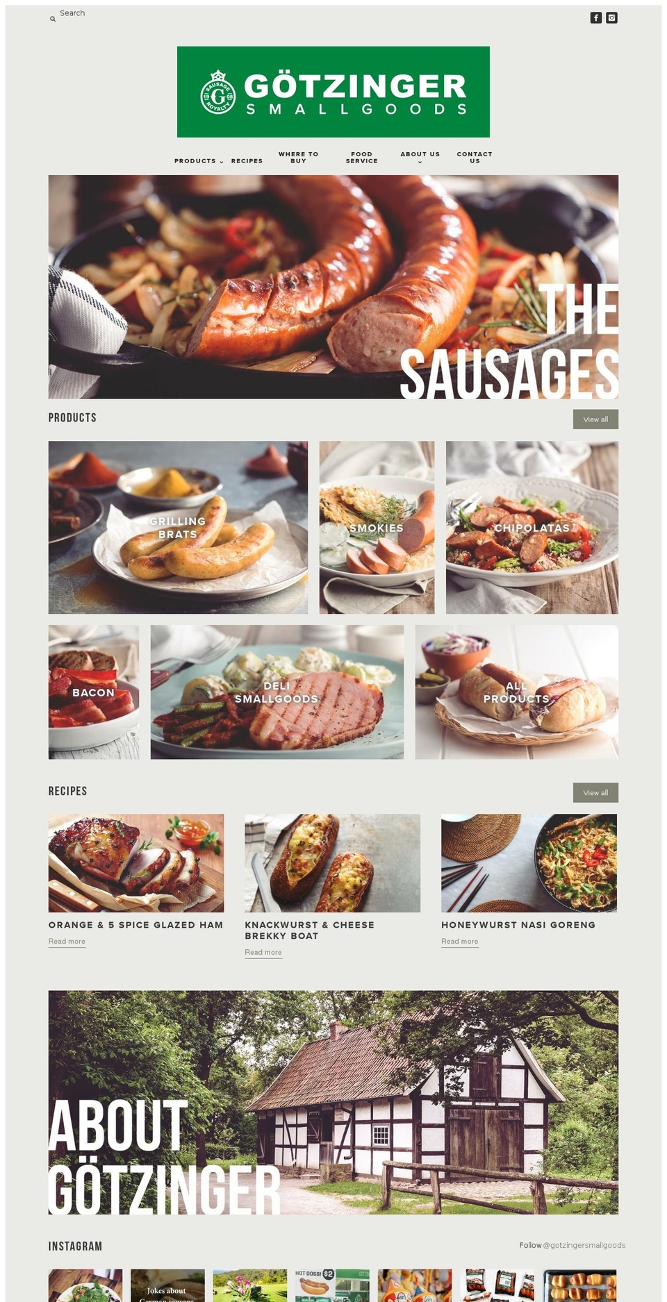 gotzinger.com.au shopify website screenshot