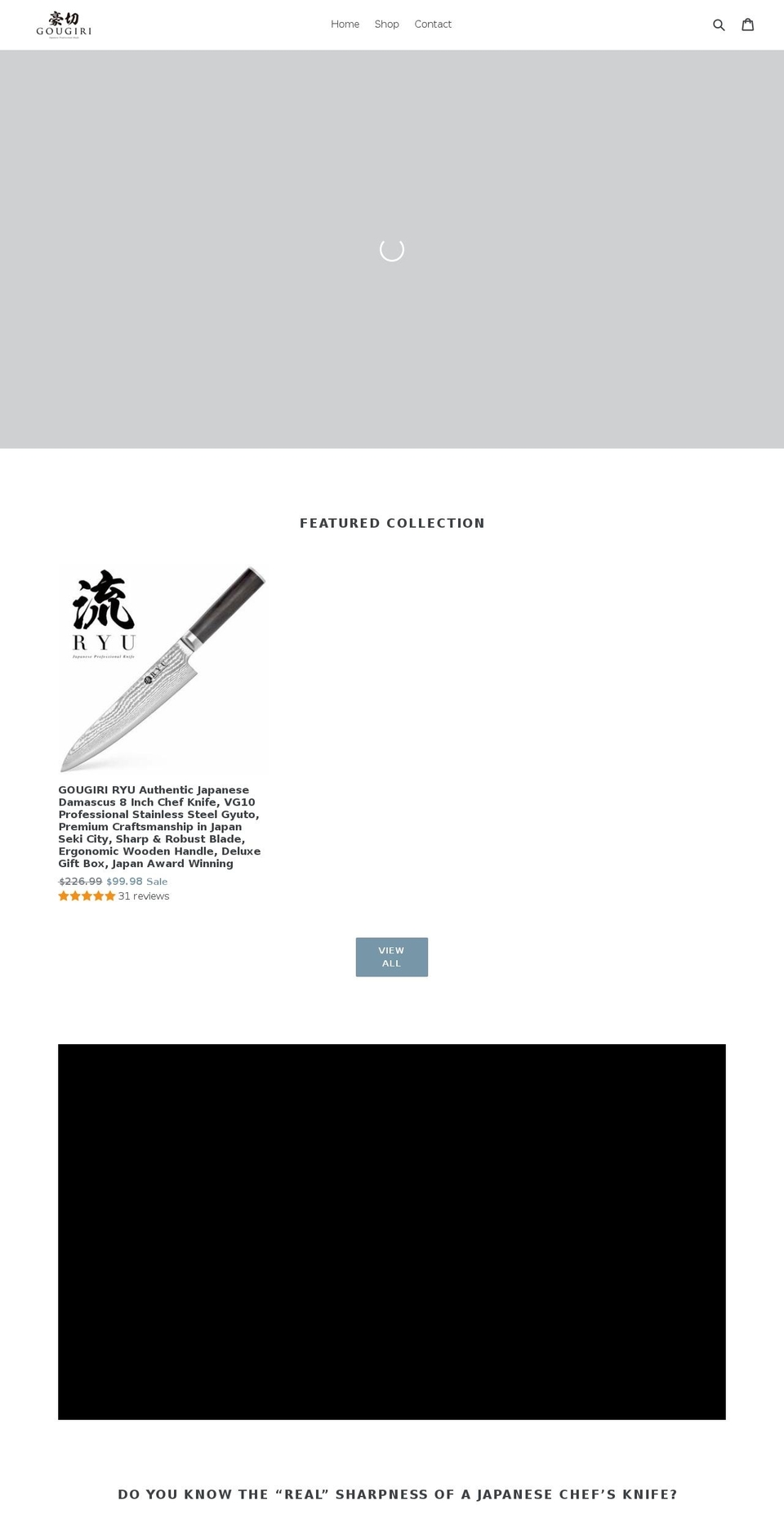 gougiri.com — Shopify storefront screenshot