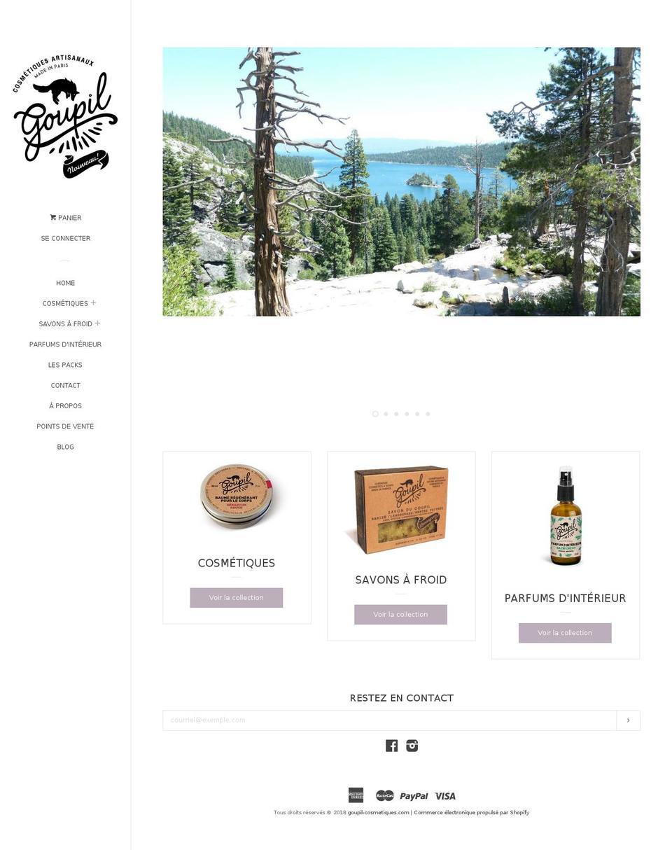 goupil-cosmetiques.com — Shopify storefront screenshot