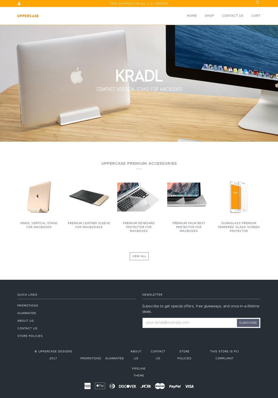 gouppercase.com shopify website screenshot