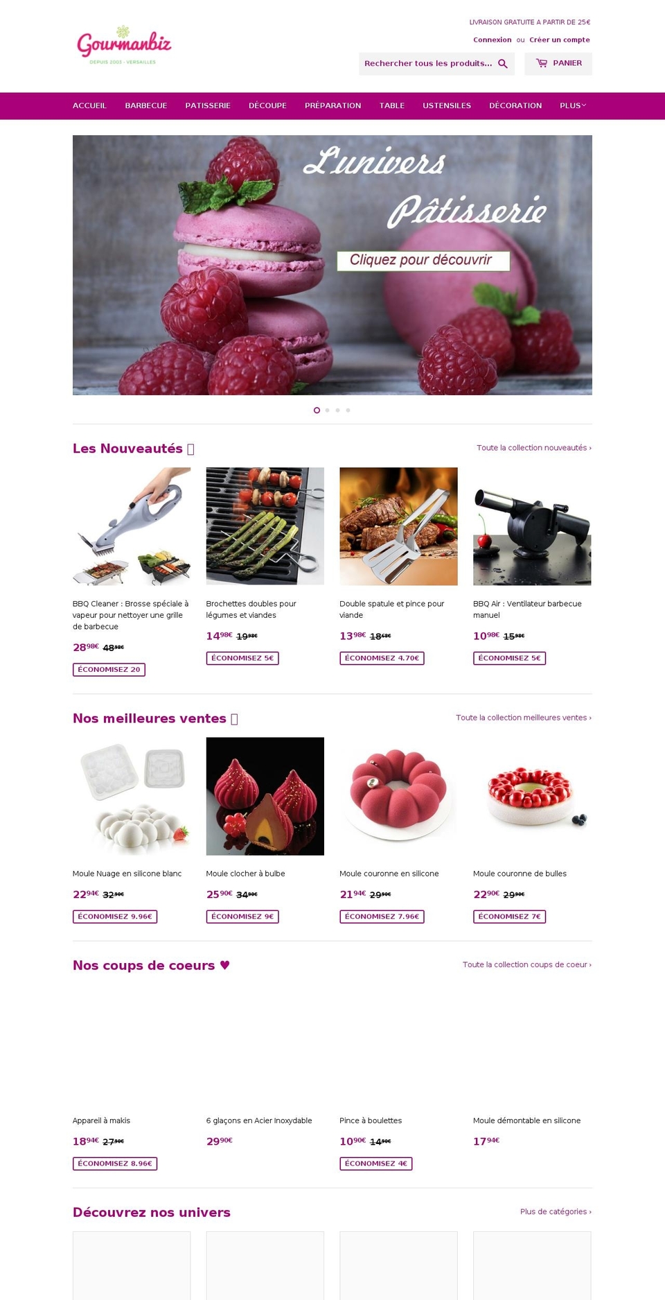 gourmanbiz.com — Shopify storefront screenshot
