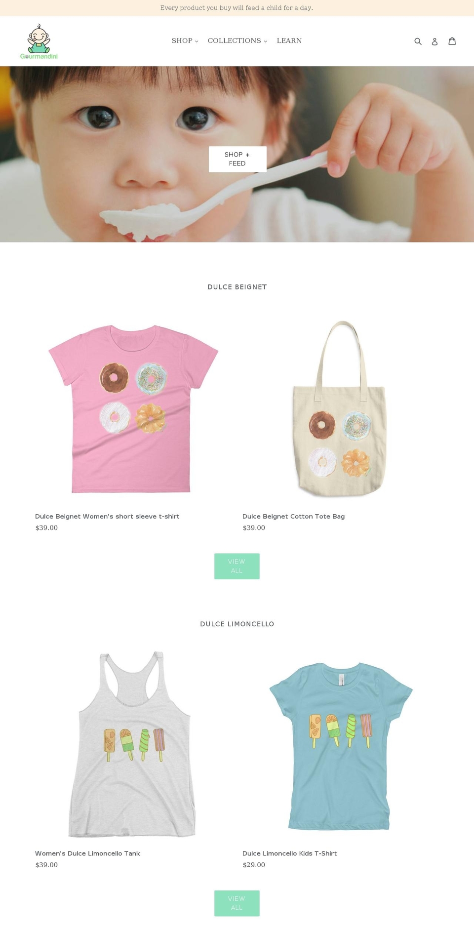 gourmandini.com — Shopify storefront screenshot