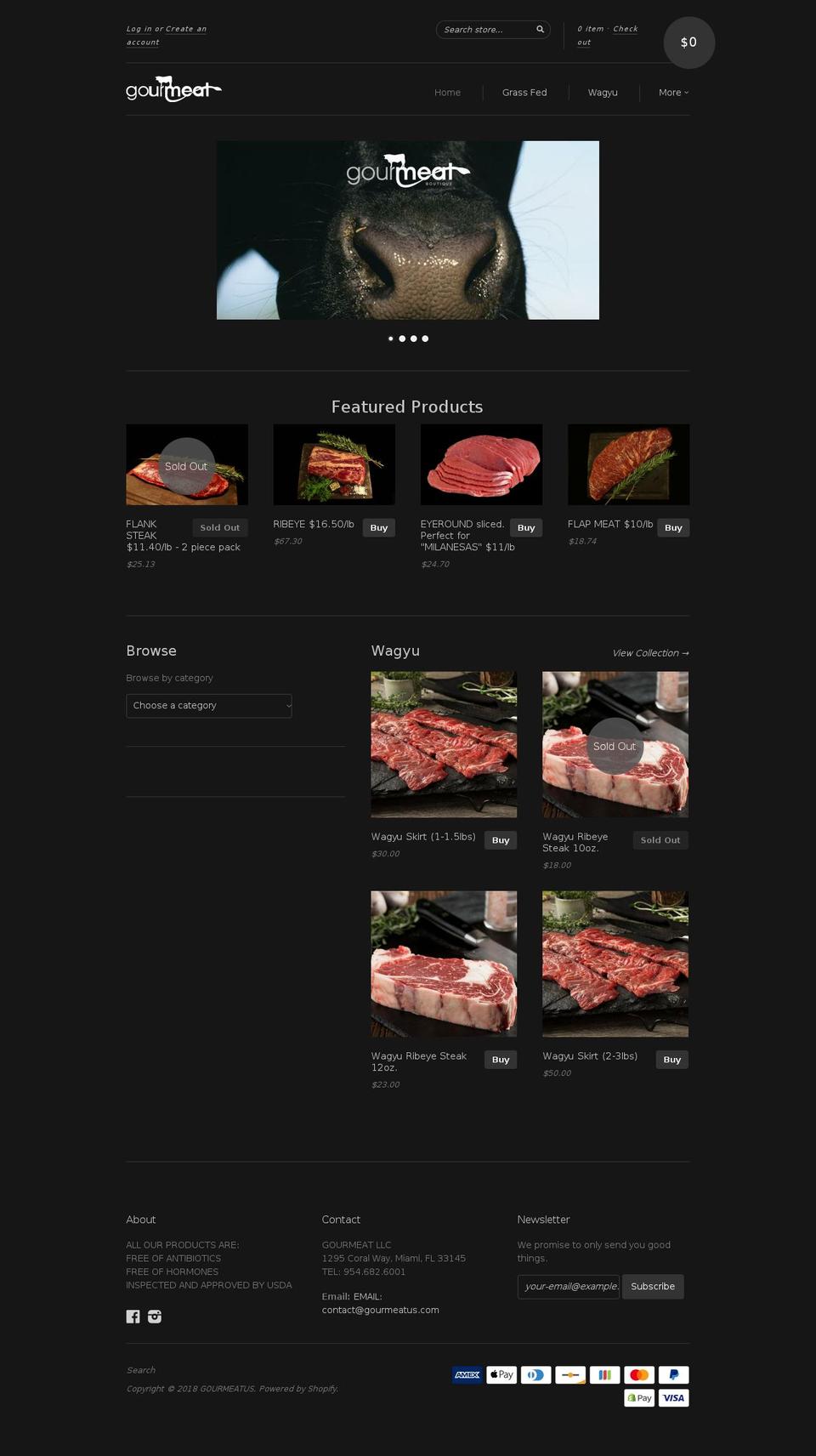 gourmeatus.com — Shopify storefront screenshot
