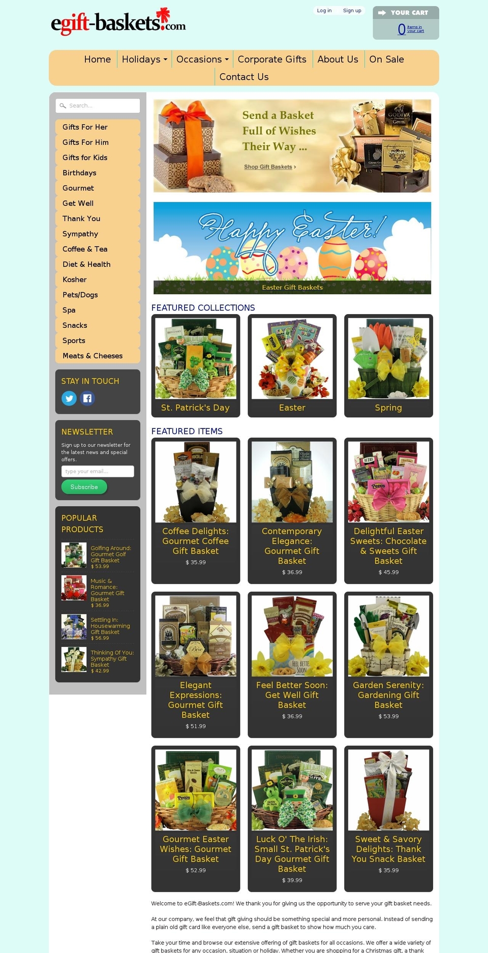 gourmet-gifts.net shopify website screenshot