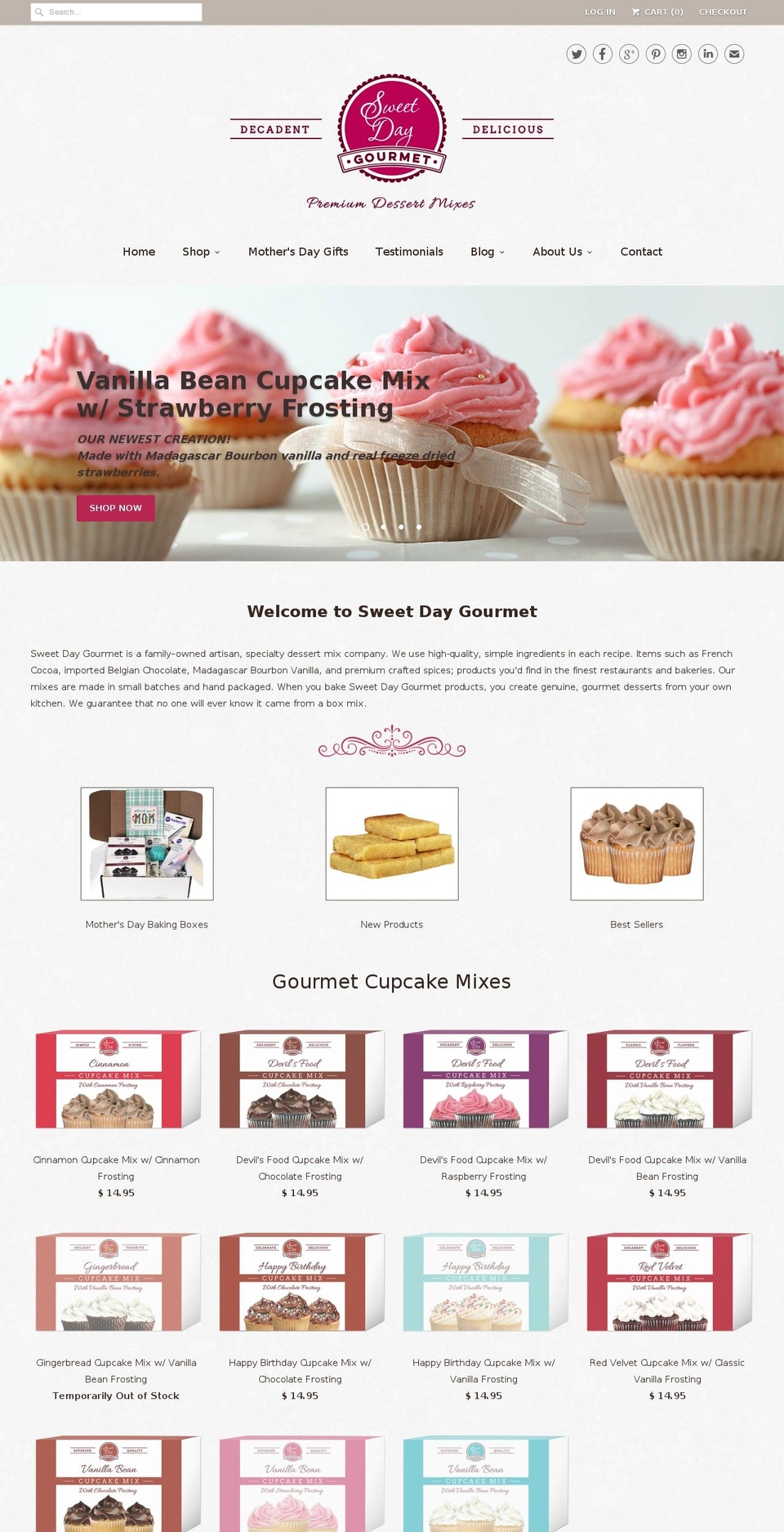 New Responsive Shopify theme site example gourmetbakingmixes.com