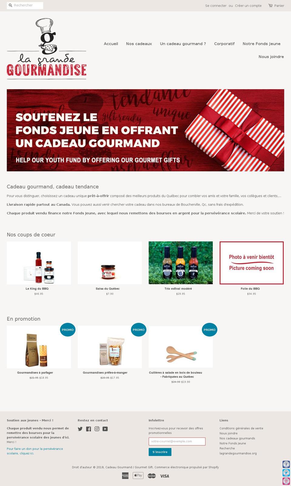 gourmetgift.ca shopify website screenshot