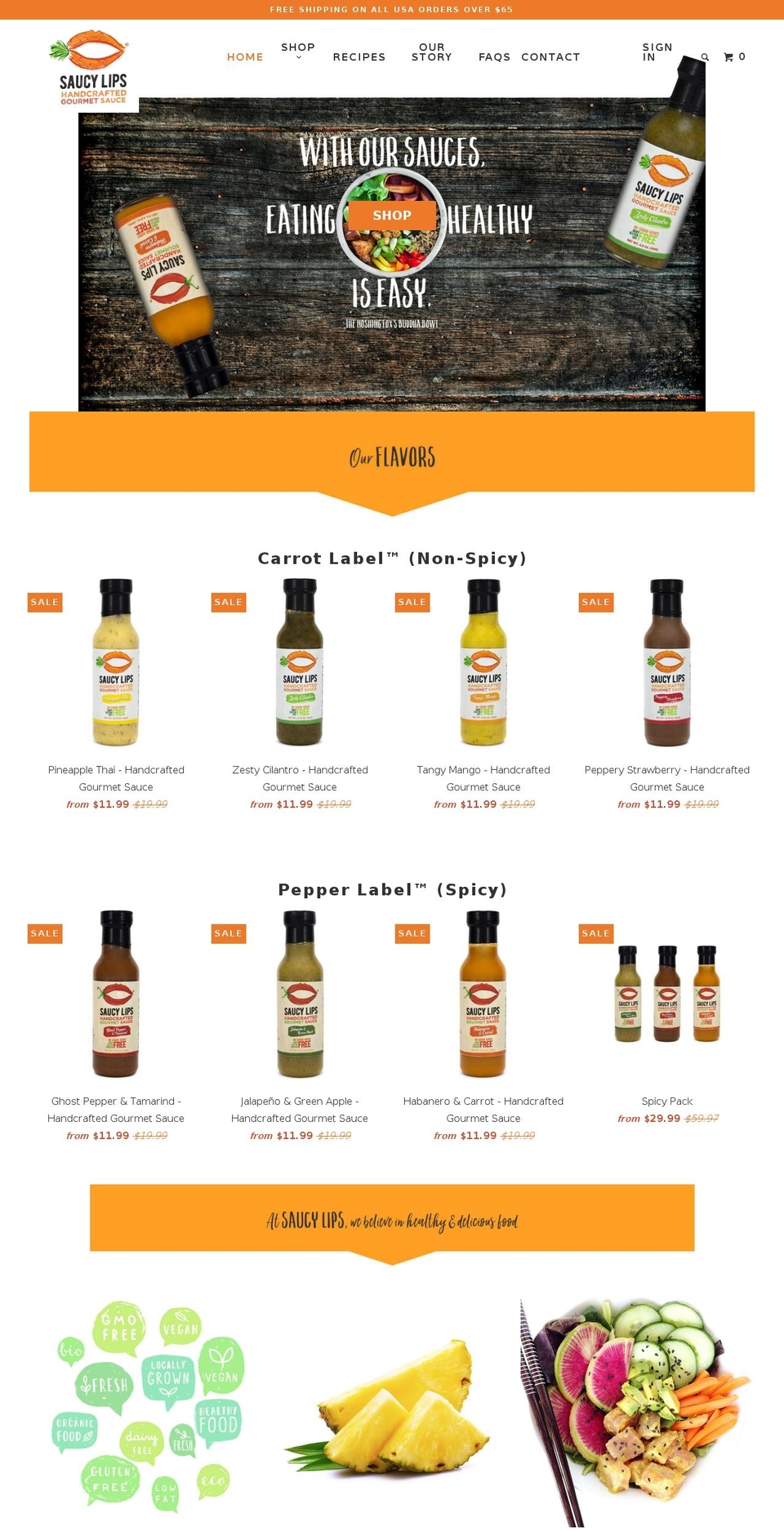 gourmetlips.com shopify website screenshot