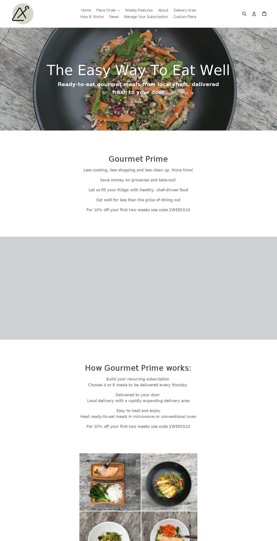 gourmetprime.com shopify website screenshot
