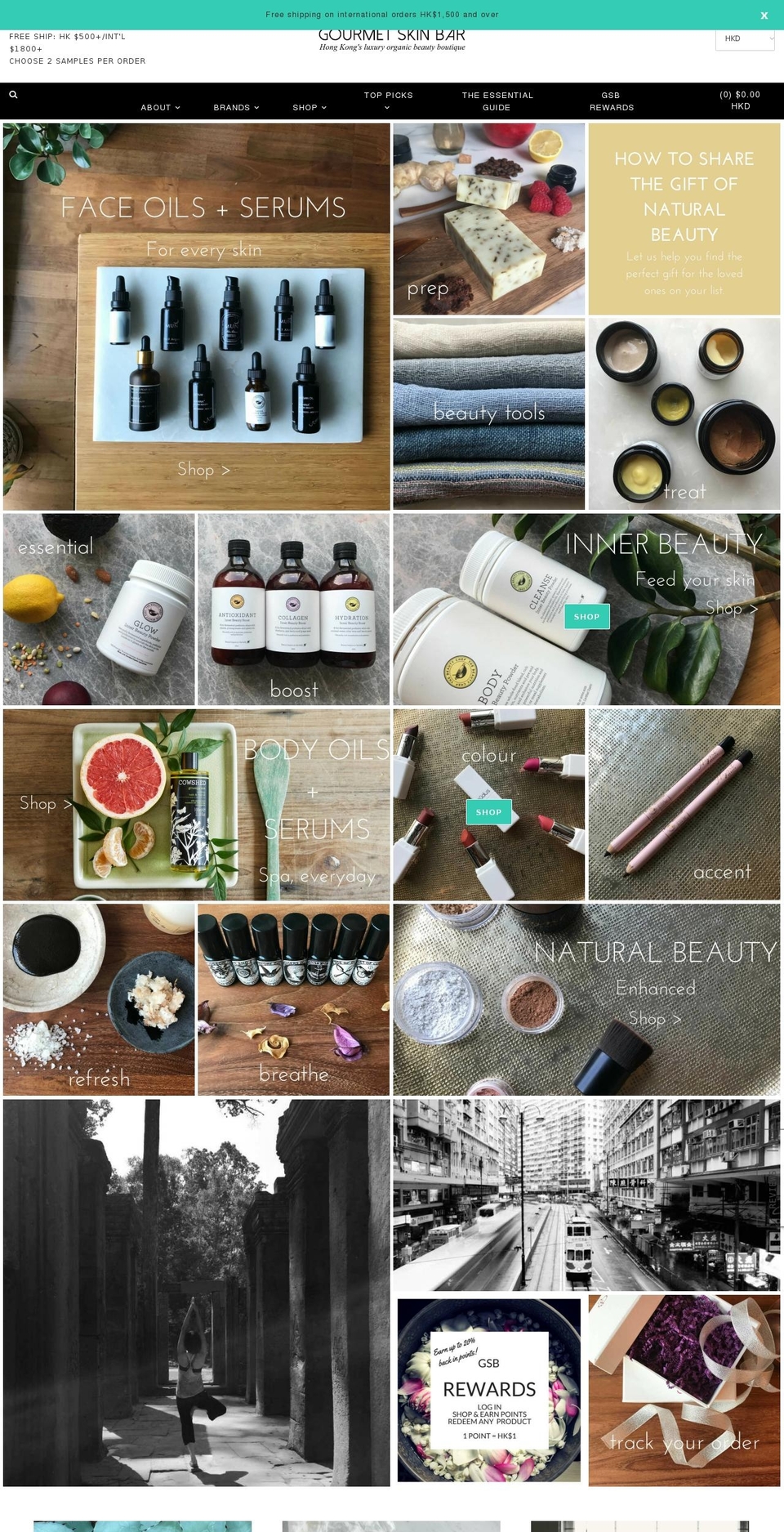 gourmetskinbar.com shopify website screenshot