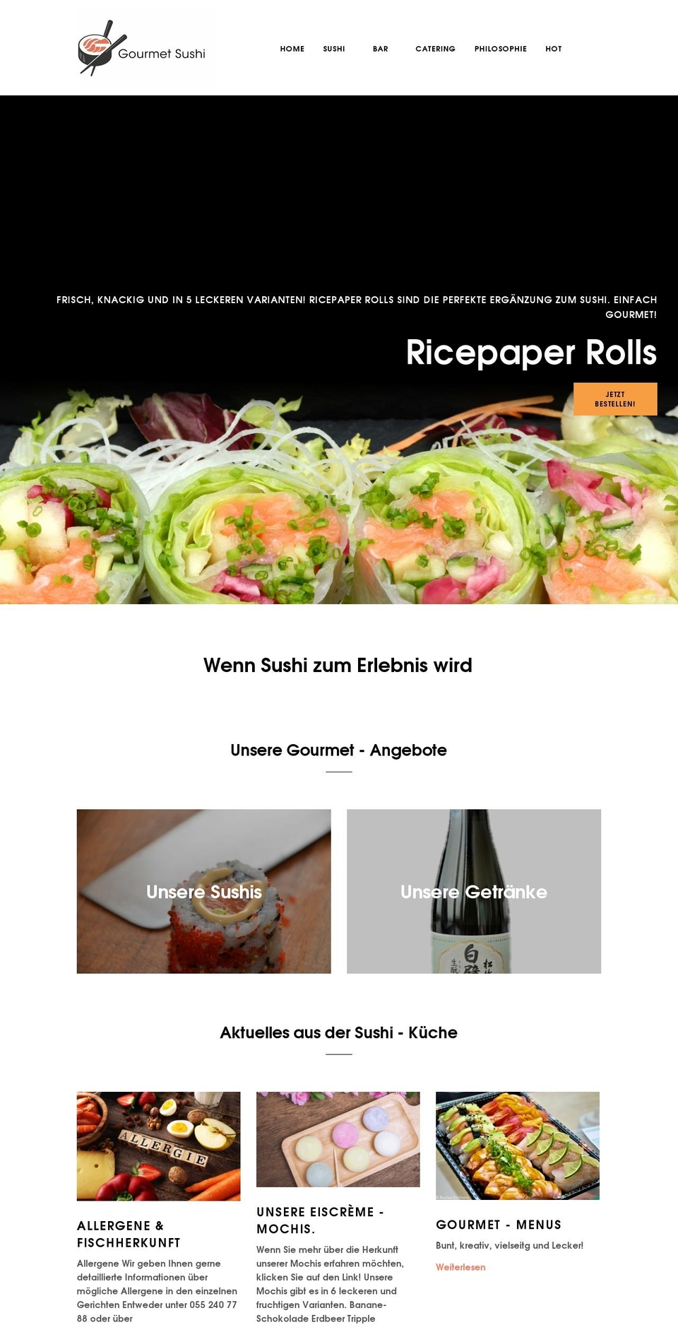 gourmetsushi.ch shopify website screenshot