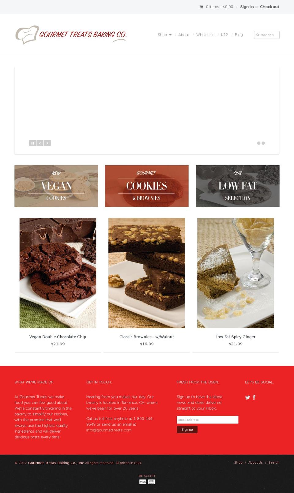 gourmettreats.com shopify website screenshot