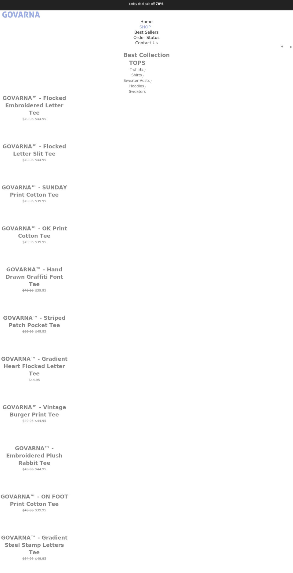 govarna.com shopify website screenshot